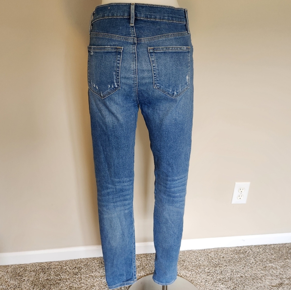 LOFT High waist skinny distressed denim - Picture 2 of 9